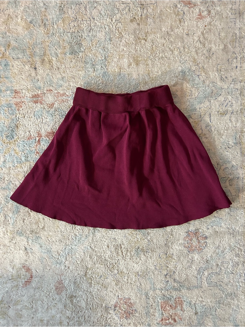 Princess Polly Wine Circle Skater Skirt
